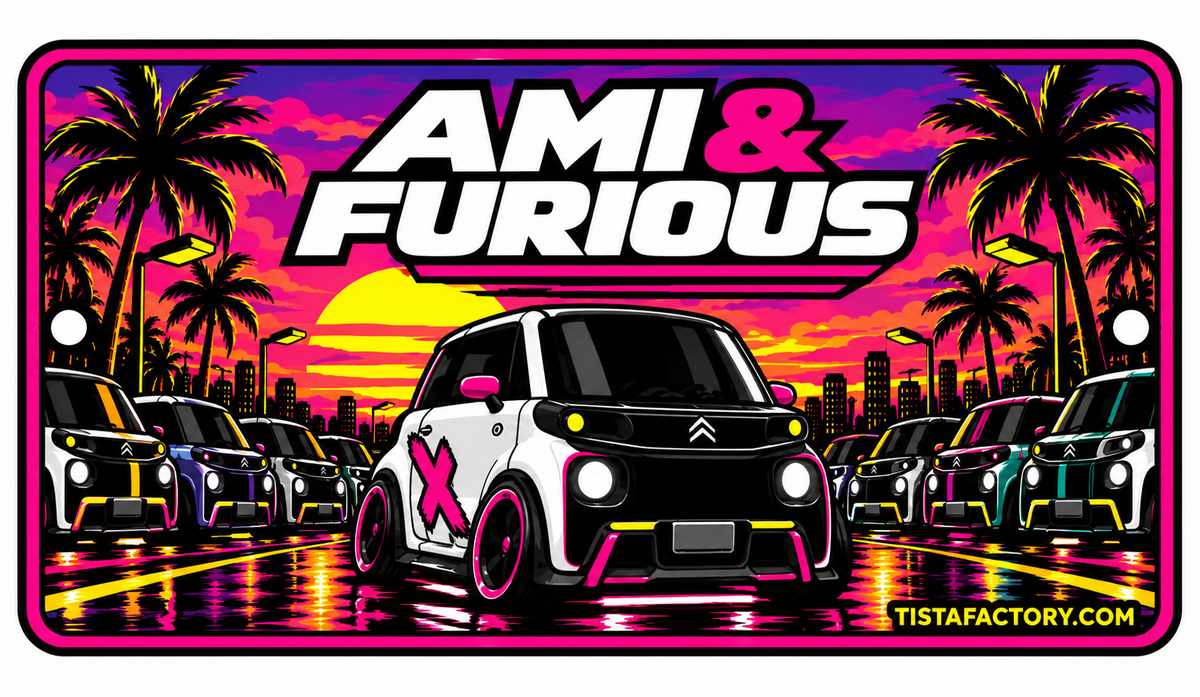 Plaque avant Citroën Ami — Ami & Furious