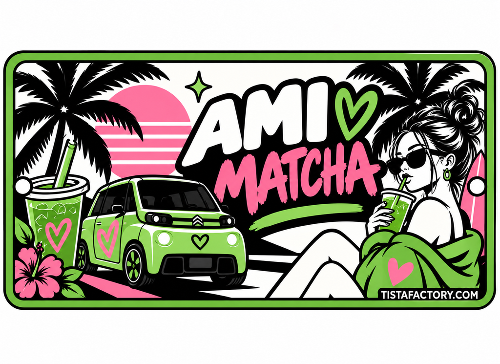 Plaque avant Citroën Ami — Ami Matcha