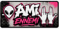 Plaque avant Ami / Topolino — Ami Ennemi rose
