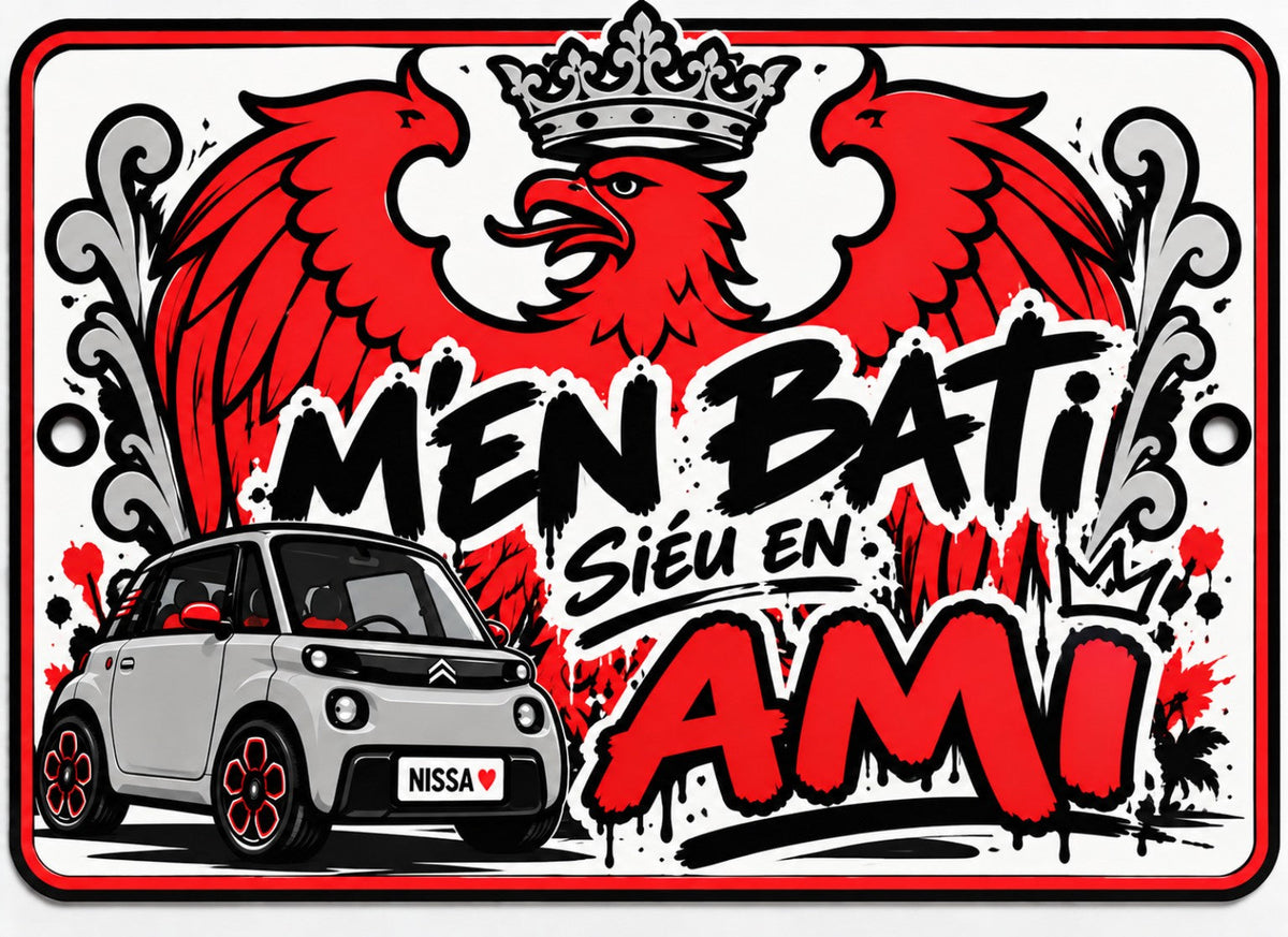Plaque avant décorative Nissart pour Citroën Ami et Fiat Topolino